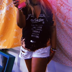 Acid Wash Print T-Shirt